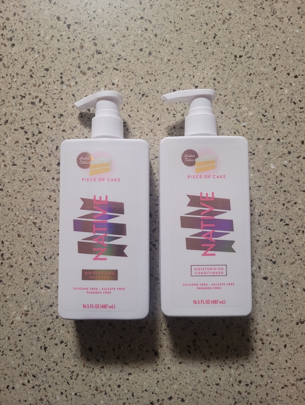Lot Of 2 Native Limited Edition Piece of Cake Shampoo & Conditioner 16.5 Oz Each